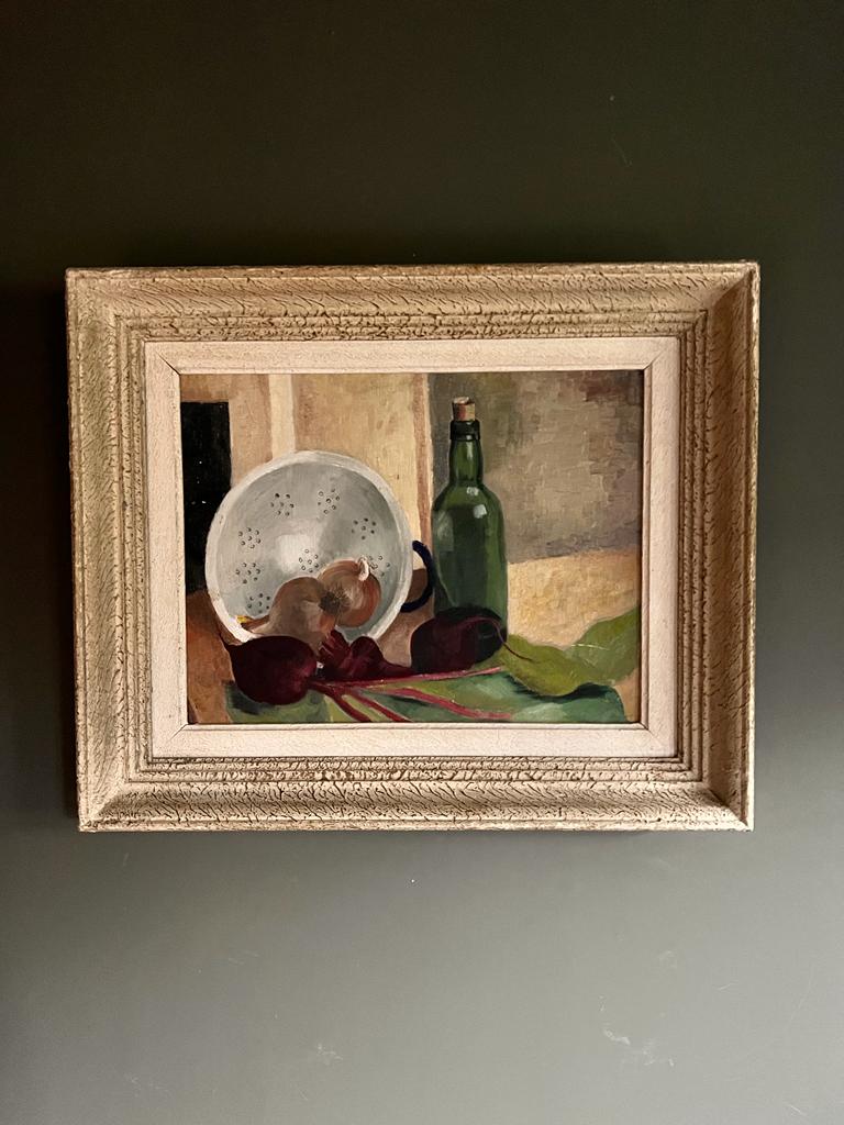 037 Green bottle still life