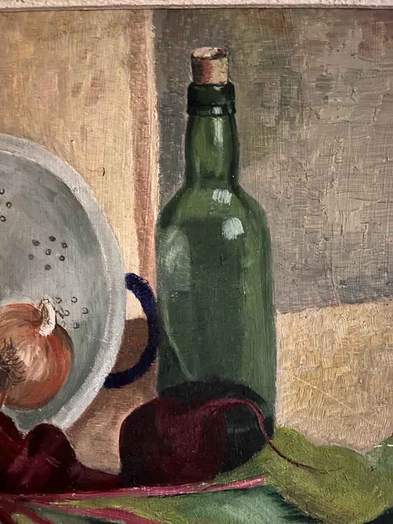 037 Green bottle still life