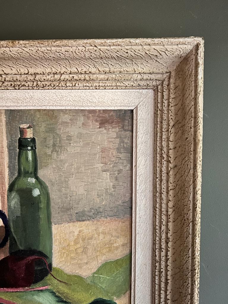 037 Green bottle still life