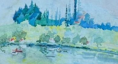 105 Watercolour River Scene